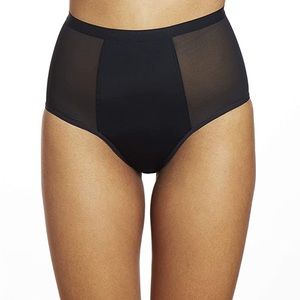 Thinx Hi-Waist Period Panty in Black Sz L